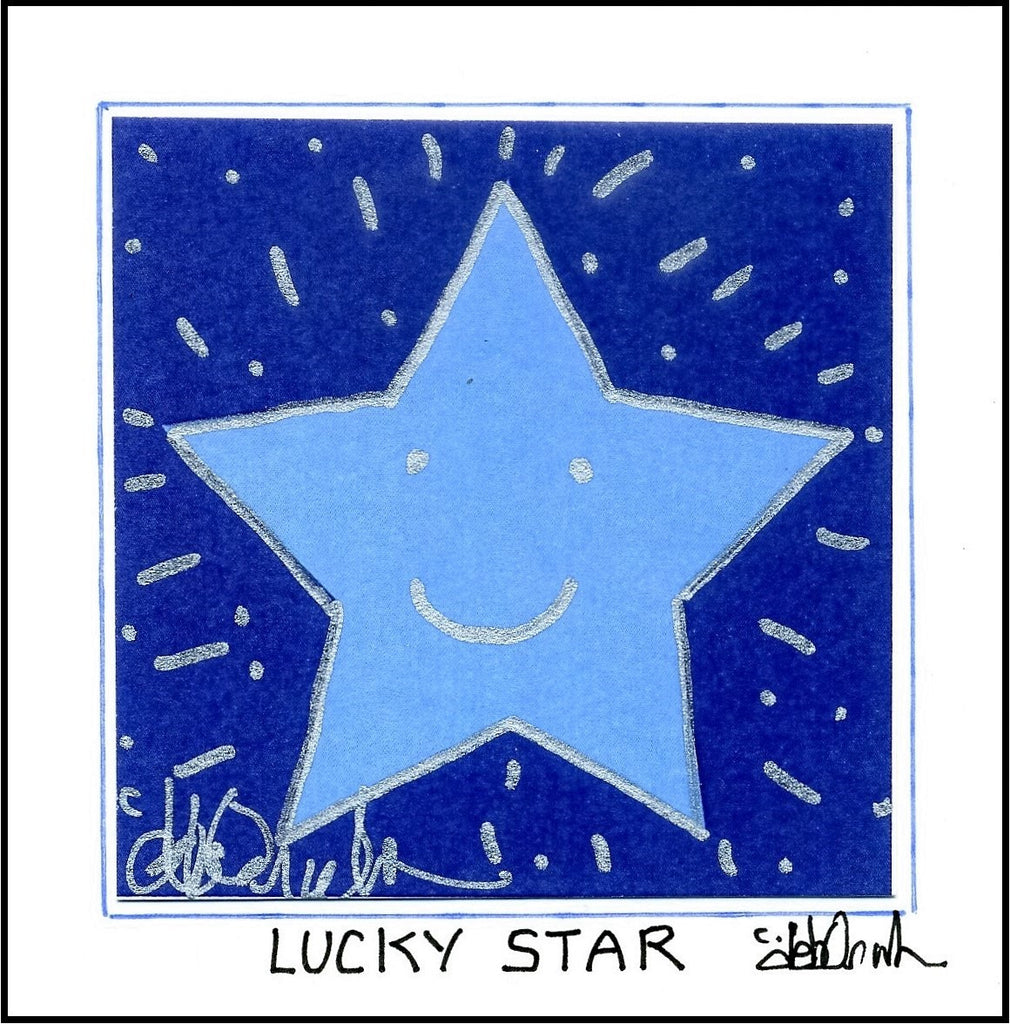 LUCKY STAR - Square Art Framed Print - art by debOrah