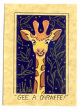 Gee, A Giraffe! - Art Print in a Magnet - art by debOrah