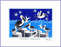 MIDNIGHT MUNCHIES - PELICANS AND FISH - 8